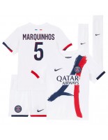 Paris Saint-Germain Marquinhos #5 Bortedraktsett Barn 2025-26 Korte ermer (+ bukser)